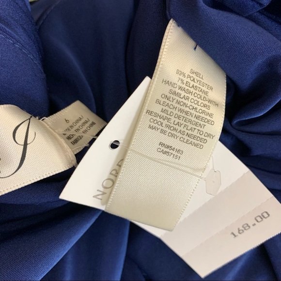 Eliza J Blue One Shoulder Ruched Cocktail Dress Sz 6 - Picture 12 of 12